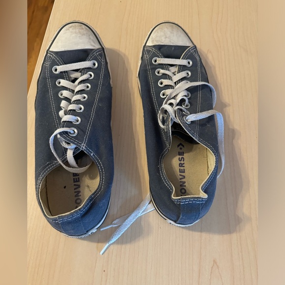 Navy Converse Low Top Allstar Sneakers - Picture 3 of 4